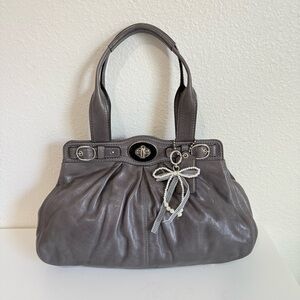 Coach Garnet Turnlock pleated bag